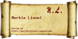 Merkle Lionel névjegykártya